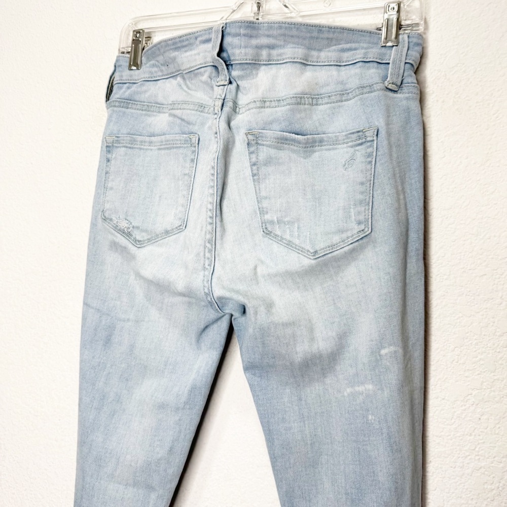 Blanqi Pregnancy Support Skinny Jeans Light Destroy Wash Distressed 6 - Picture 9 of 12